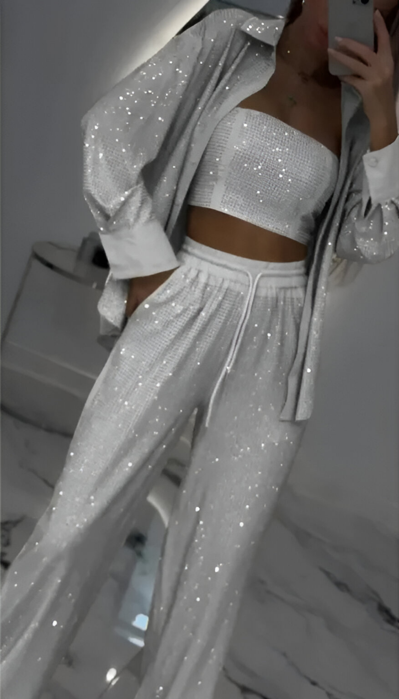 Nola | Modern sequin 3-piece lounge set