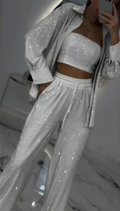 Nola | Modern sequin 3-piece lounge set