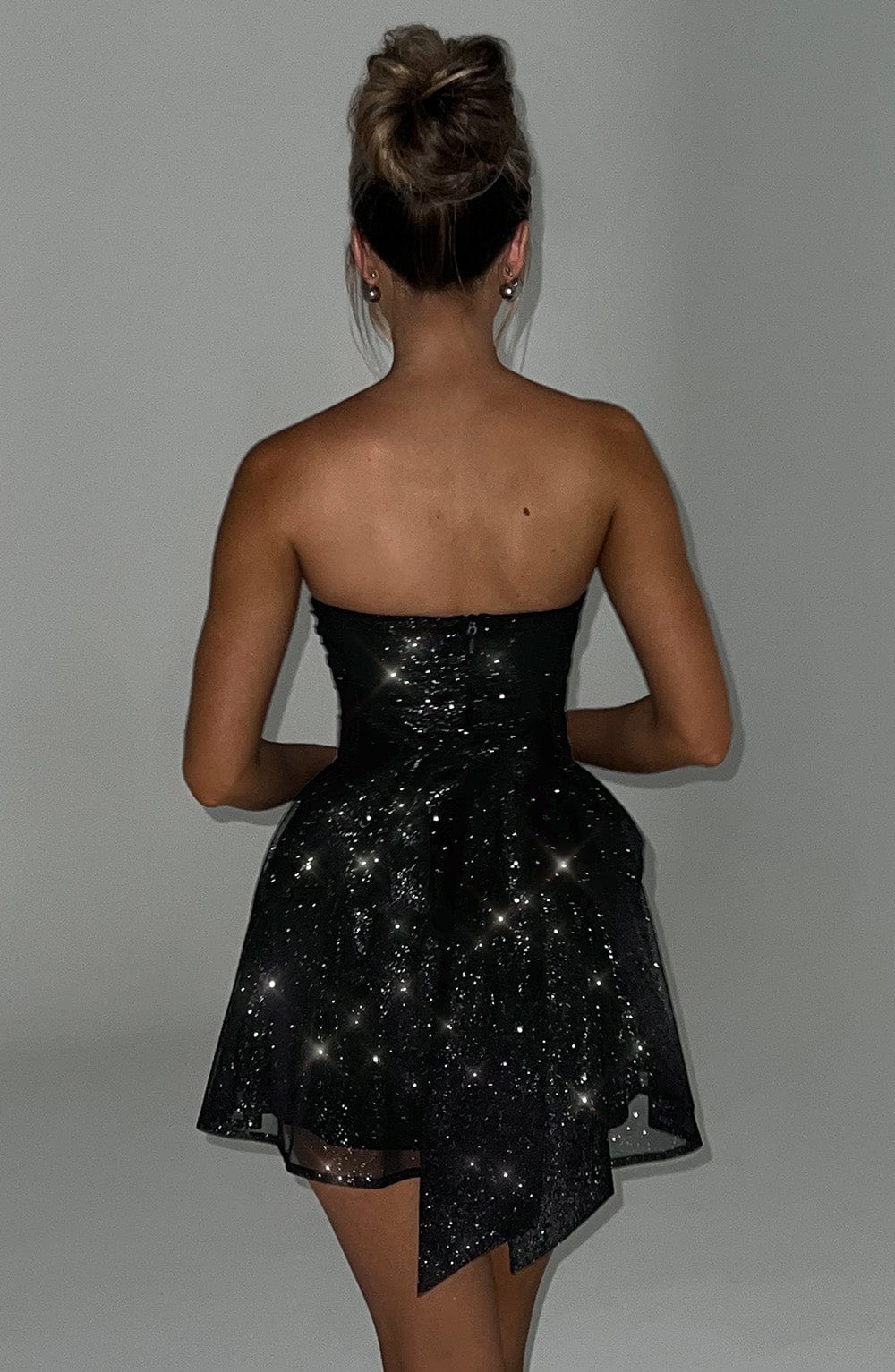 Black Sparkle Mini Dress