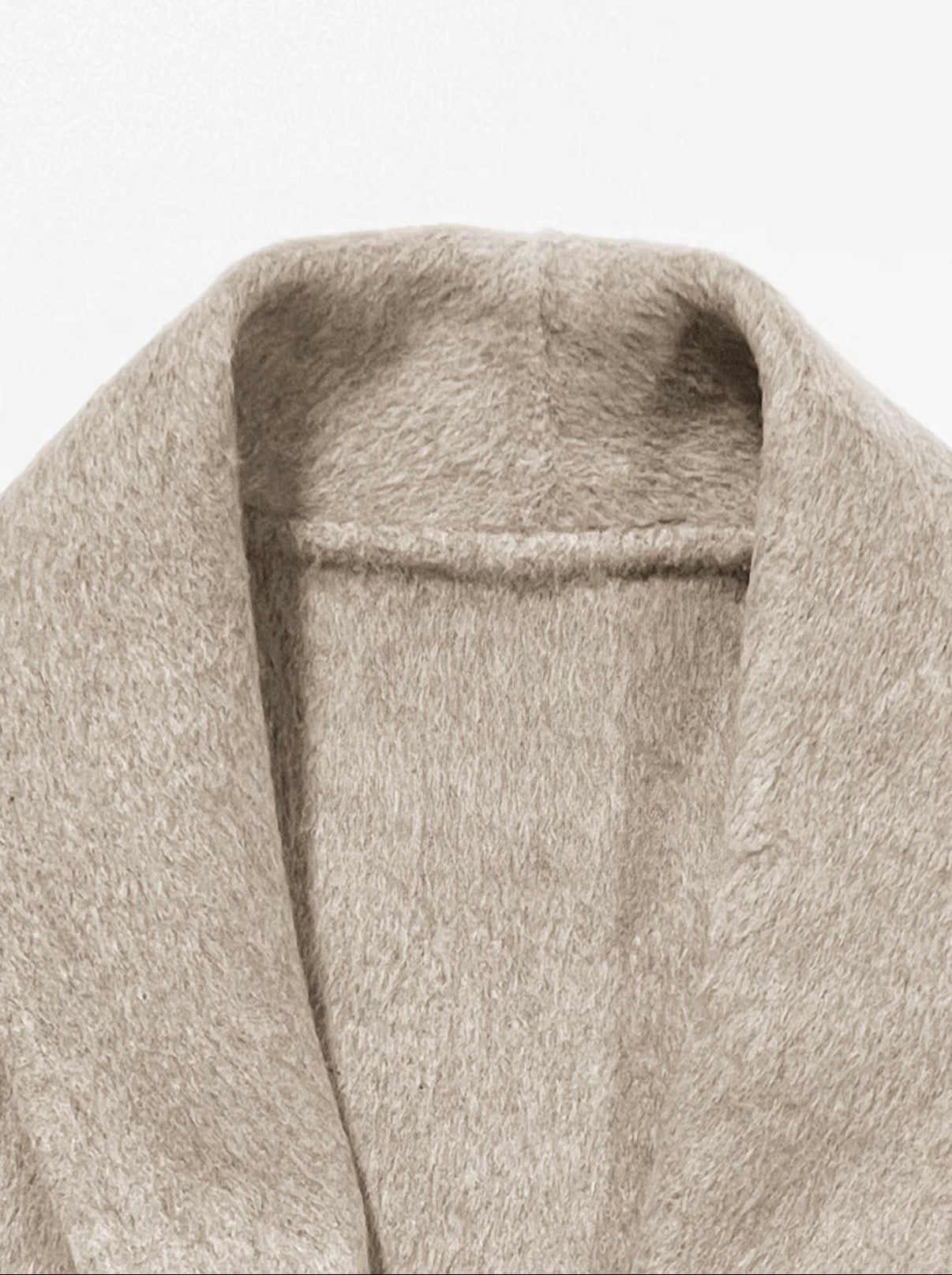 Plush Tie Jacket Coat