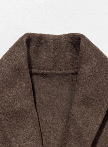 Plush Tie Jacket Coat