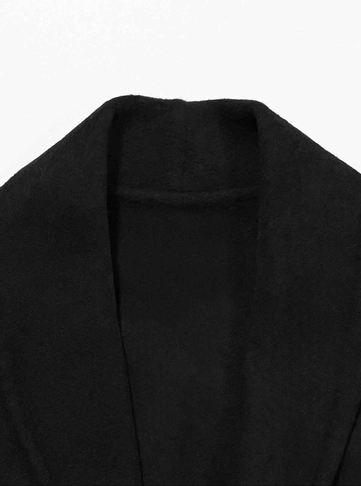 Plush Tie Jacket Coat